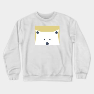 Peek-a-Boo Bear with Stars in Ears, Navy and Gold Crewneck Sweatshirt